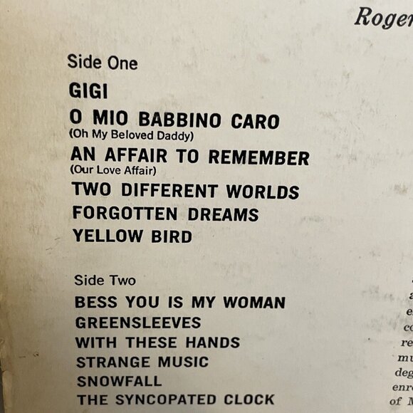 Roger Williams With These Hands (Vinyl, 1959) Kapp Records KS-3030 Good LP - Picture 4 of 12